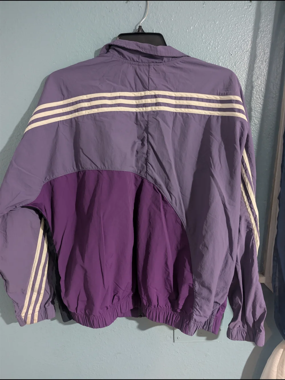 Adidas Women's Purple Colorblock Windbreaker Jacket - Picture 3 of 4